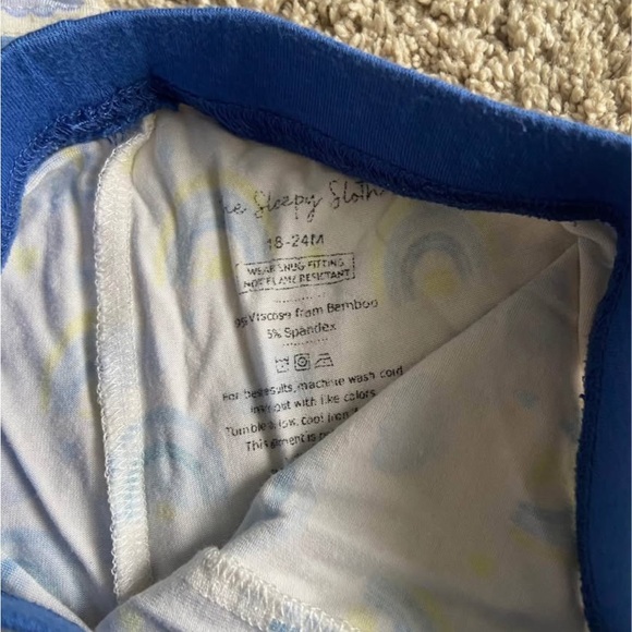 The Sleepy Sloth bamboo pjs, size 18/24 Month - Picture 2 of 2